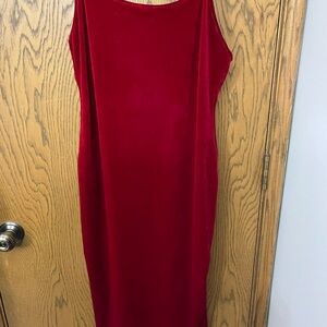 Elegant Red Velvet Dress